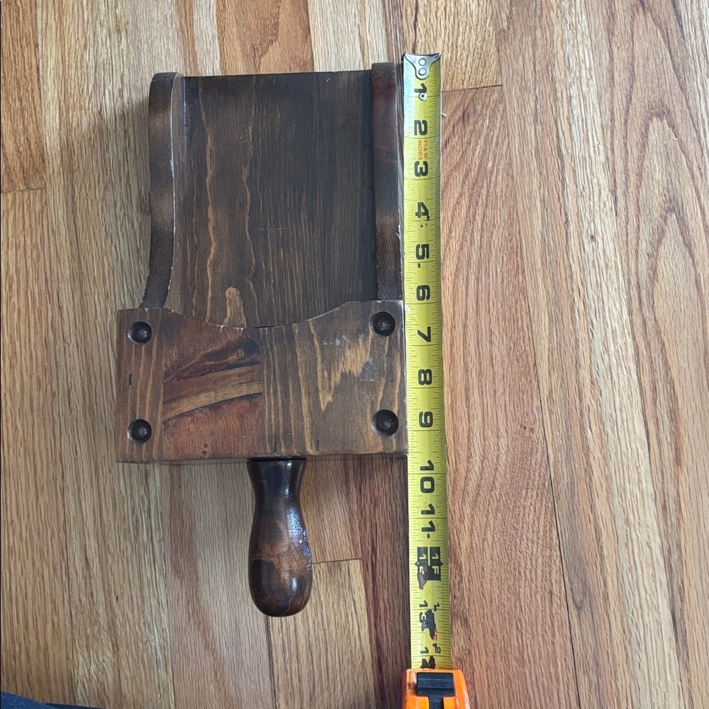 Vintage Wood Colonial Style Scoop Handle Sconce Candle Holder Brown - Picture 9 of 9